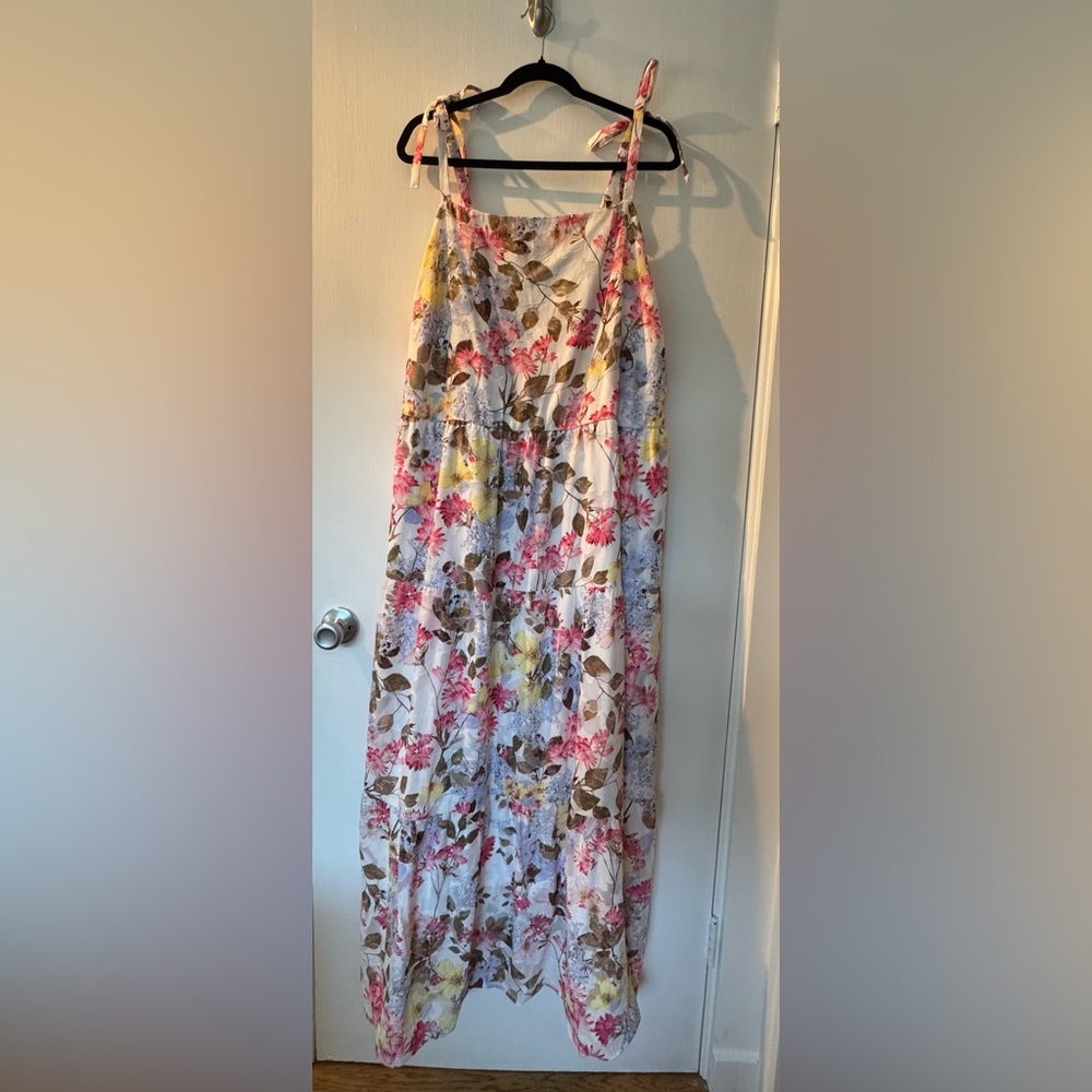 Lane Bryant Floral Maxi Dress - Pink, Yellow, Green
